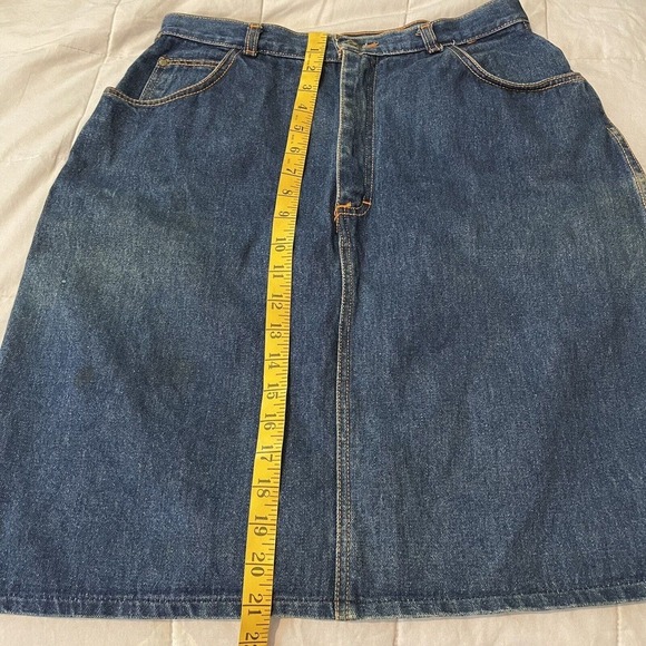PS Gitano High-Waist Denim Jean Skirt Sz 15 Blue Vintage 1983 Knee Lengt… - Picture 6 of 9